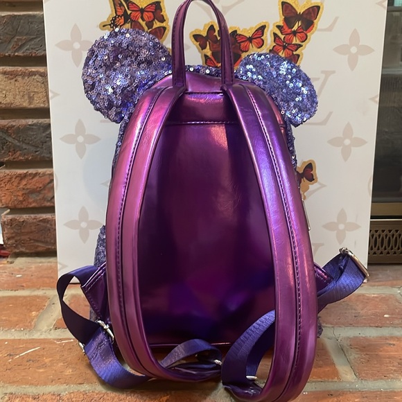 Disney Parks Loungefly Purple Potion Sequined Backpack - Picture 5 of 9